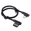 15Cm Micro- Usb 5Pin Right Angle To Left Right Angle 90 Degree Usb 2.0 Dual Elbow Data Charging Cable for Tablet & Phone V8. 