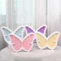Wooden Yellow Butterfly Night Light with LEDs for Kids Bedroom Decor Wall Lamp - Best Gift for Child Girls Friends Birthday. 