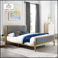 Super Delux Bed Grey, Iron Bed, Double Bed, Mughal Star Steel Furniture. 
