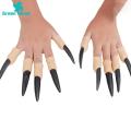 Green Home Witch Nails Set No Odors Finger Tips Halloween Night Gothic Witch Nails. 