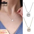 Carat Charm Necklace Light Luxury Simulated Diamond Pendant Necklace. 