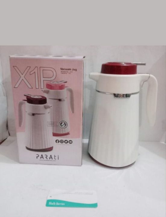 Tea Thermos 1 Litter Vacuum Flask insulated Glass Teapot Random Colors Hot And Cold Vacuum Flask Thermos - Pure Plastic Body With Double Glass