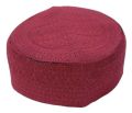 Red Embroidered Kufi Cap. 