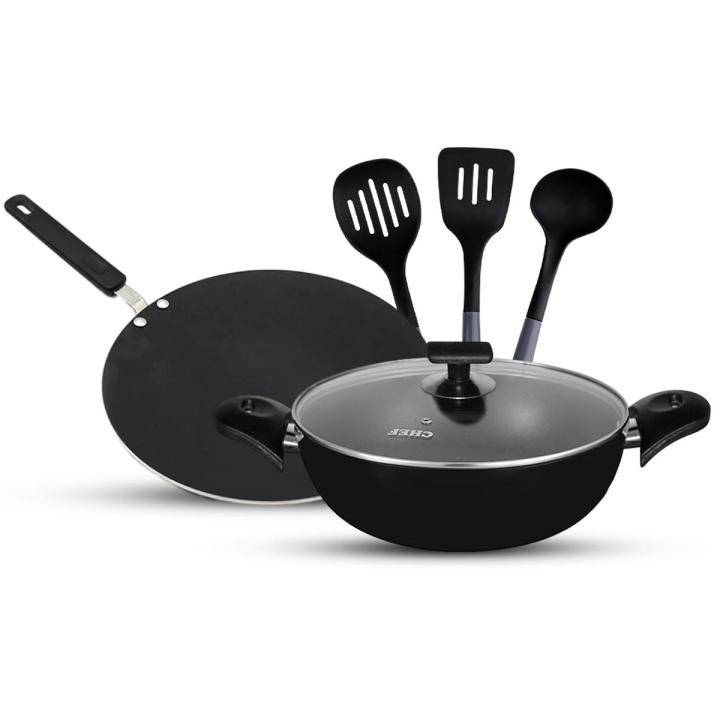 Chef%20Non-Stick%20Stylish%20Kitchen%20Set%20/%20Cookware%20Set%20With%20Combine%20Lid%20-%20Maroon%2016%20pcs%20-%20Image%209