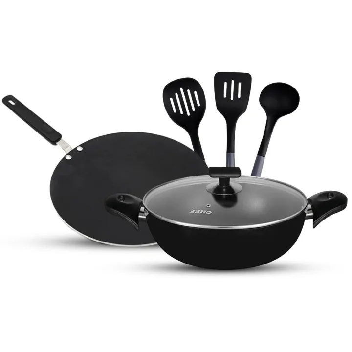 Chef%20Non-Stick%20Stylish%20Kitchen%20Set%20/%20Cookware%20Set%20With%20Combine%20Lid%20-%20Maroon%2016%20pcs%20-%20Image%209
