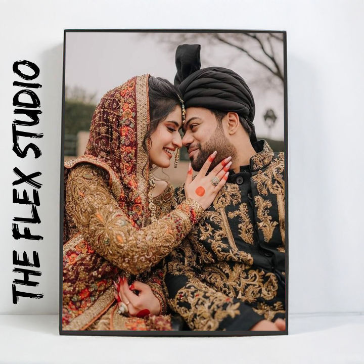 Photo Frame Customizeable Customizable Photo Frame with HD Print Lamination 4x6 to 12 x 10 inch ...
