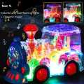 360-degree Transparent Electric Train Model Boys Educational Gear Music Light Children Toy Car Interactive Parent-child Game. 