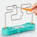 Montessori Electric Bump Maze Game Manual Portable Touch Game Classic Shock DIY Education Toy for Party Children Toddlers Age4+. 