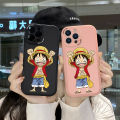 AMORVOR for Redmi A2+ A2 Plus A1+ A1 Plus Back Cover Cartoon Luffy PU Leather Case Soft Silicone Edge Phone Cover. 