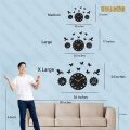 EVENTO Wooden Wall Clock | Islamic Hanging Decor | 3D DIY Laser Cut Cnc | Wall Art Design Decoration | Home Decor Living Room And Offices And For Gifts Item. 