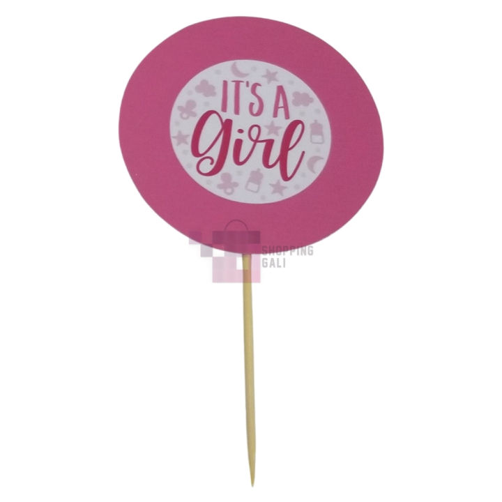 Its%20A%20Girl%20Cupcake%20Toppers%20-%202.5%20Inch%20-%20Its%20A%20Girl%20%20Themed%20Party%20-%20Pink%20-%20Girls%20-%20Pack%20Of%2010%20-%20Image%203