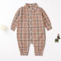 Sanlutoz Fashion Plaid Baby Boy Bodysuit Long Sleeves Newborn Baby Clothing Cotton Infant Bodysuit for Boys. 