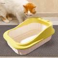 Cat Litter Box Kitty Litter Pan High Sided Splashproof Cat Sand Box Easy to Clean Low Profile Cat Litter Tray Kitten Litter Boxes Low Entry. 