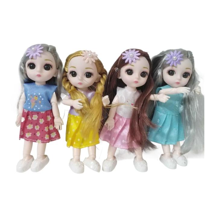 Pack of 4 bendable dolls , Barbiee Baby Doll, DISNEY FROZEN, DISNEY Moana, Fairy Princes Angel Doll, Musical Frozen Dancing Doll, and Toy Doll for baby, Kids, Girls.