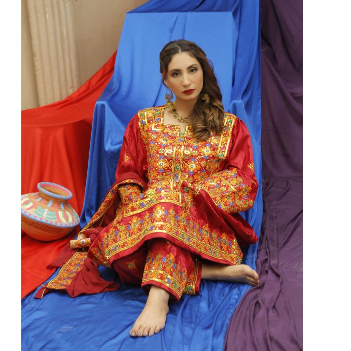 Zarnisha%20Balochi%20Embroidery%20Red%20Dress%20Zareecha%20Collection%20For%20Girls%20/%20Women%20-%20Image%206