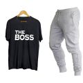The Boss Summer Wear Cotton T shirts With Double Pockets Trouser Export Quality For Men. 