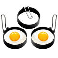 Migeet Egg Ring Round Egg Cooker Rings For Cooking Stainless Steel Non Stick Metal Circle Shaper Mold Household Kitchen Cooking Tool for Fried Egg McMuffin Sandwiches Egg Maker Molds. 