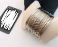12 Pieces Plain Silver Bangles For Beautiful Girls-Woman. 