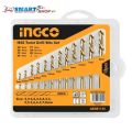 Ingco AKDB1125 12 PCS HSS Twist Drill Bits Set. 