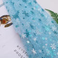 150cm Width Tulle Fabric Sheer Snowflake Pattern Mesh Texture Mesh Fabric 1meter/Lot Polyester Material Gauze Fabric for Tutu. 