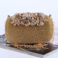 New 2024 Luxury Diamond Gold Stylish Hot Sale New Trend Luxury Rhinestone Party Wedding Evening Dress Women Clutch Bag Evening Bags. 