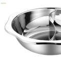 Dual Sided Soup Cookware Hot Pot Cooker Cooking Pot Shabu Hot Pot for Travel Household. 