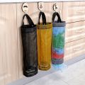 [Featured] Kitchen Plastic Mesh Dispenser Organizer Trash Bags/Wall Mounted Reusable Hanging Trash Bag Dispenser Storage Pouch. 