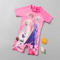 bellylady Girls  One-piece  Swimsuit Ice Snow Princess Print Sunscreen Swimsuit For 1-6 Years Old. 