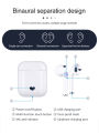 i12 TWS Air pods_ Wireless Bluetooth Earphone Earbuds Headset with Mic For All Mobiles - White. 