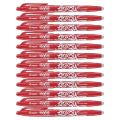 Pilot Frixion Ball Metamo 0.7 Erasable Roller Gel Pen – Red (Pack of 12 Pcs). 