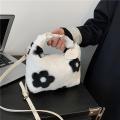 Autumn and winter Plush handbag  Soft Korean version Shoulder bag New fashion Small chain Crossbody bag for Traveling Shopping Fashion Autumn and winter accessory Women's fashion accessory. 