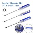 3pcs Tamper Proof Security Torx T8 T9 T10 Screwdriver For PS4 Console For XBOX One 360 Wired And Wireless Controller For PS3. 