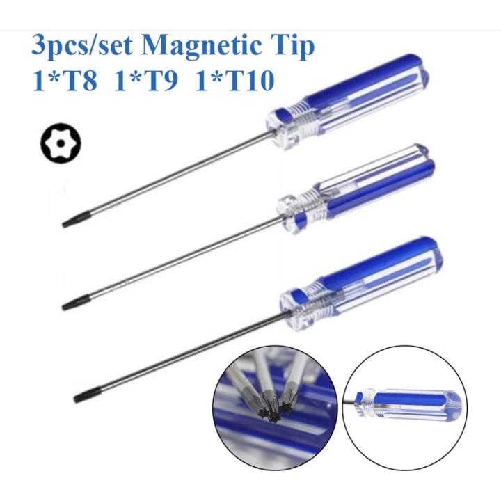 3pcs Tamper Proof Security Torx T8 T9 T10 Screwdriver For PS4 Console For XBOX One 360 Wired And Wireless Controller For PS3
