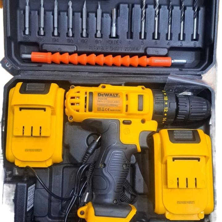 Dewalt 24V cordless drill with all accessories