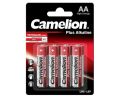 100% Original Camelion Plus Alkaline AA Batteries, 4-Pack, LR6 -BP4 Dauble A Pencil Cell / Cells. 
