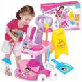 Cleaning Cart Pretend Play Toy Housekeeping Toy Set With Accessories For Kids - G10900. 
