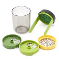 3 in 1 Multifunctional Spiral Slicer Spiralizer Collects in Cup Compact Twist Handheld Spiralizer Vegetable Slicer with Three Blades Spiral Cutter. 
