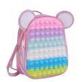Pop It Backpacks Fidget Cartoon Ears School Bag Children's Cartoons Backpack for Boys and Girls Kindergarten Push Bubble Shoulder Bags Toy. 