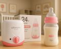 Universal Plug Portable Baby Bottle Warmer with USB Charging, Compatible with Wide/Medium/Narrow Neck Bottles, Smart Heat Control. 