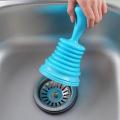Kitchen Washroom Sink Drain Opener Plunger - Orange. 