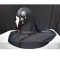 pack of 1 black/white makhna head scarf hijab for girls kids women muslim wear. 
