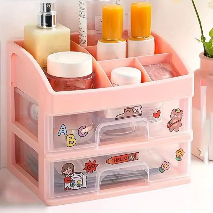 Makeup%20%7C%20Jewelry%20Storage%20Holder%20Box%20with%201/2%20Big%20Drawer%20Layers,%20Transparent%20Design,%20Large%20Number%20of%20Items,%20Ideal%20for%20Displaying%20in%20the%20Organizer%20Or%20on%20a%20Dressing%20Table,%20Perfect%20for%20Organizing%20makeup%20on%20a%20Beauty%20Parlour%20Desktop%20-%20Image%206