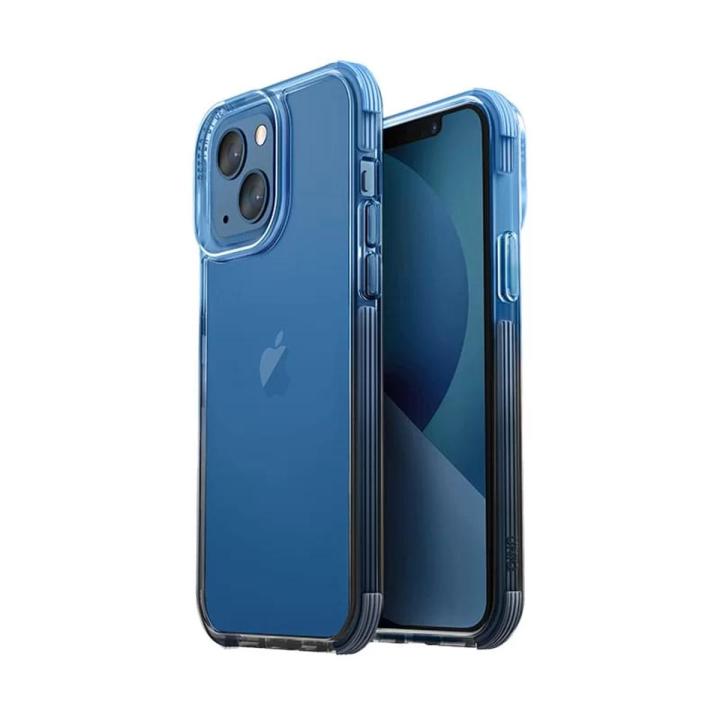 UNIQ HYBRID iPhone 13 Com-bat Duo Phone Case – Caspian (Blue/Black)