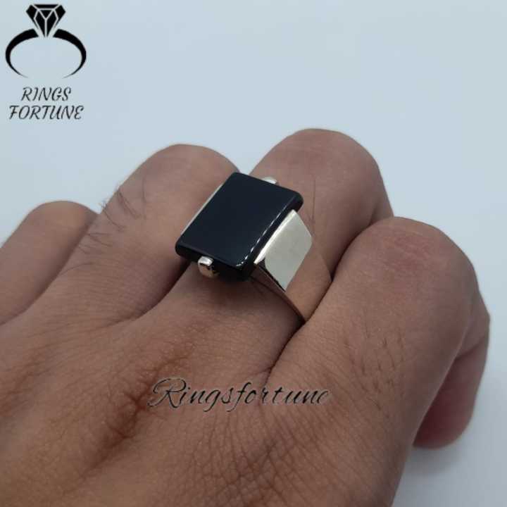 Black%20Aqeeq%20Stone%20Ring%20,%20Natural%20Black%20Agate%20Ring%20,%20925%20Silver%20Ring%20With%20Black%20Onyx%20-%20Image%204