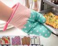 Cooking & Baking Gloves High Temperature Microwave Oven Gloves Anti Slip Heat Resistant Gloves Mittens Assorted Colours and Design Fabric. 