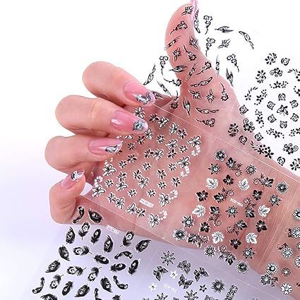 10 pcs 3D Nail Sticker Gem Rhinestone Self Adhesive Transfer Decals Nail Art Decoration DIY Manicure Design