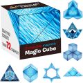 GS - Magnetic Rubik's Cubes Magnetic Puzzle Cube for Kids and Adults Creative Genius with 3D Magic Cube Changeable Fun. 