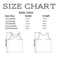 White Cotton Sando Vest / Buniyan For New Born Baby. 