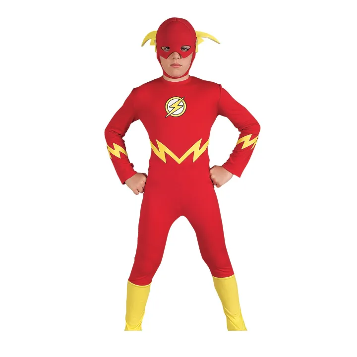 Justice%20League%20Flash%20Kids%20Costume%20Boys'%20Superhero%20Outfit%20for%20Halloween%20Party%20Or%20Cosplay%20Event%20-%20Image%202