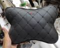 2 Pcs Car Seat Head Neck Rest Cushion / Breathable Auto Head Neck Rest Cushion / Butterfly Neck Rest Cushion / Car Neck Pillow with Ball Fiber Filling / PU Leather with embroidery / Car Headrest. 